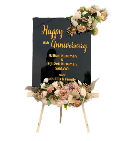 Papan Bunga Akrilik Leces