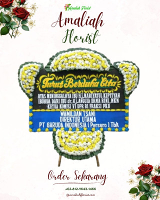 Papan Bunga Duka di Leces